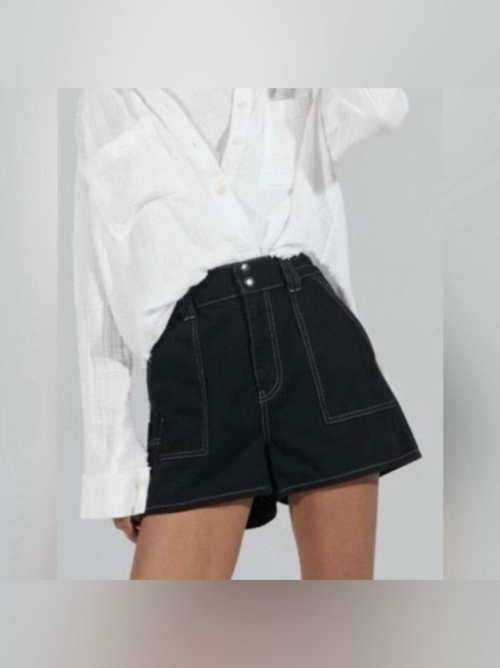 BDG Shorts Womens XS Black Skate High Rise Elastic Waist 2.5 in inseam